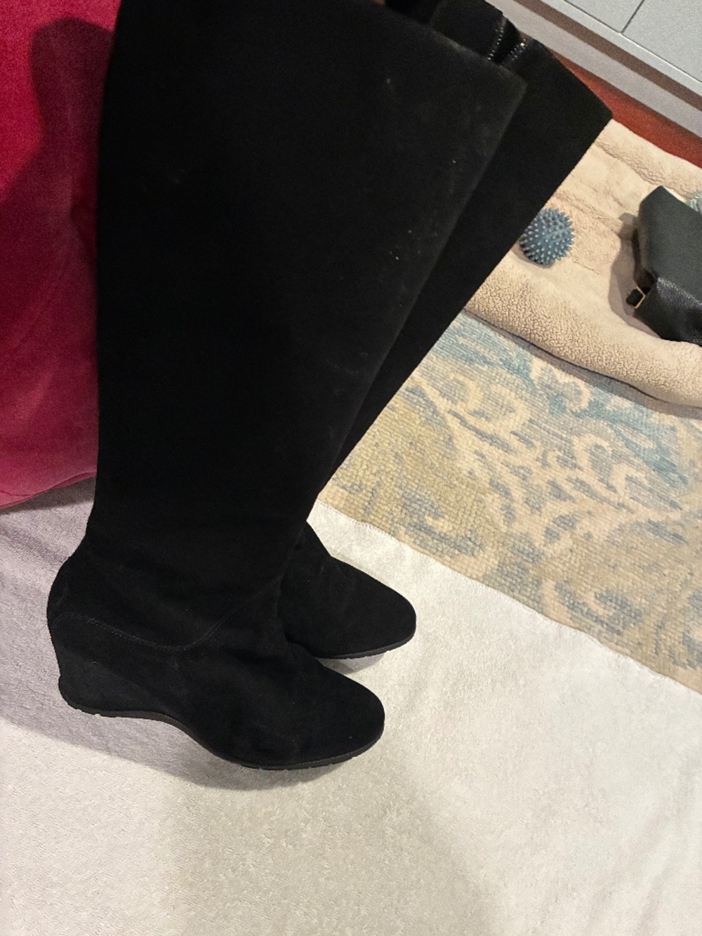 Black Suede Aquatalia Boots Size 8